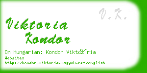 viktoria kondor business card